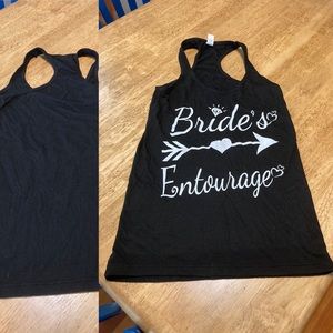 Size small Brides Entourage racer back black cotton tank top, worn once